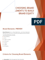 Choosing Brand Elements To Build Brand Equity