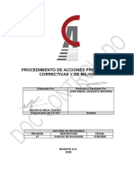 PC-ACP-22 Procedimiento de No Conformidades, Acciones Correctivas y Preventivas