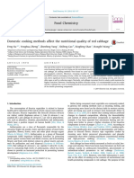 Domestic Cooking Methods Affect The Nutritional Quality of Red Cabbage