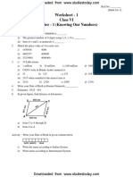 CBSE Class 6 Knowing Our Numbers Worksheet