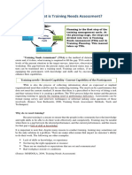 Training Needs Assessment