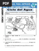 Ficha de Ciclo Del Agua para Segundo de Primaria