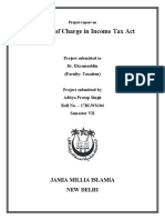 TAX PROJECT - ADITYA PRATAP SINGH - Concept of Charge in Income Tax ACT