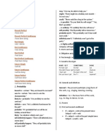 Grammar List: 1. Tenses