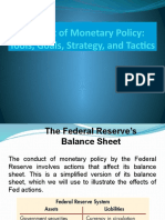 Conduct of Monetary Policy: Tools, Goals, Strategy, and Tactics