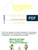 Administração Aplicada A Engenharia e A Segurança Do Trabalho