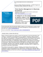 23-A Research On Measurement of Quality Cost in Turkey Industries