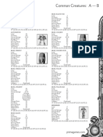 Common Creatures: A - B: Arachnix, Mother Bear, Black Cub
