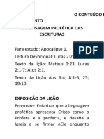 Lição 26 - A Mensagem Profética Das Escrituras