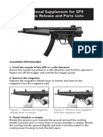 Instructional Supplement For SP5 Magazine Release and Parts Lists