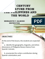 21 Century Literature From The Philippines and The World: Bernadeth P. Salmoro Instructor