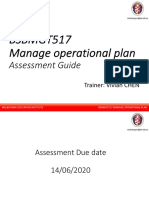 BSBMGT517 Manage Operational Plan: Assessment Guide