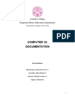 Computer 10: Documentation: Lourdes College Integrated Basic Education Department