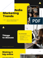 Black and Yellow Modern Social Media Marketing Trends Presentation