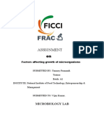 Factors Affecting Growth of Microorganism