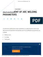 Measurement of Arc Welding Parameters - TWI