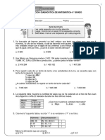 Evaluacion Matematica 6 Grado