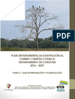 Plan Departamental de Adaptacion Al Cambio Climatico para El Departamento de Cordoba 2016 - 2027 Tomo 2 PDF