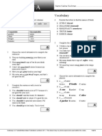 Unit 5 Test A: Grammar Vocabulary