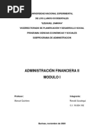 Modulo I (Administracion Financiera Ii)