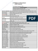 List of Withdrawn & Discontinued ASME Standards: Last Updated: September 9, 2020