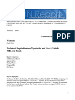 Technical Regulations On Mycotoxin and Heavy Metals MRLs in Foods - Hanoi - Vietnam - 12-10-2013