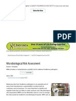 Microbiological Risk Assessment - Quality Assurance & Food Safety