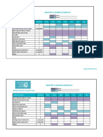 Master Cleaning Schedule: Section: Dishwash Area