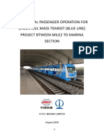 Partial Passenger Operation For Lagos Rail Mass Transit (Blue Line) Project Btween Mile2 To Marina Section