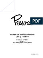 Manual de Uso - Mantenimiento Agitador Presvac AP-48LT - AP-96LT