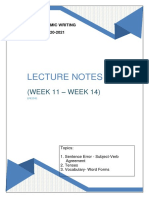 Lpe2501 Lecture Notes 5 (Week 11-14)