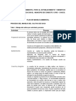 Plan de Manejo Ambiental para El Establecimiento y Beneficio Del Cultivo de Cacao en El Municipio de Condoto