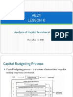 AE24 Lesson 6: Analysis of Capital Investment Decisions