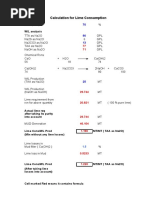 Calculation For Lime Consumption