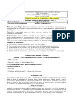 Guía 1. Septimo - Historia y Origen de La Tabla Periódica - Química - Tercer Periodo