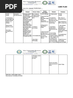 Nursing Care Plan: Clustered Cues Nursing Diagnosis Rationale Outcome Criteria Nursing Interventions Rationale Evaluation