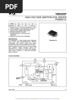 High Voltage Ignition Coil Driver Power Ic: VB025SP