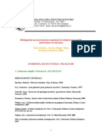 Bibliografie Admitere Doctorat2009