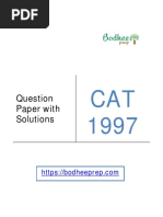 CAT 1997 Question Paper With Solution