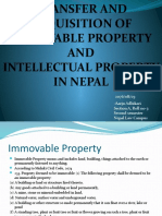 Transfer and Acquisition of Immovable Property AND Intellectual Property in Nepal