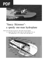 Saucy Skimmer AKA Saucy Shingle Hydroplane Boat Plans