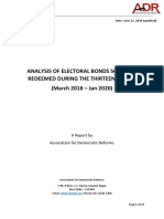 Analysis of Electoral Bonds Sold and Redeemed During The Thirteen Phases (March 2018 - January 2020)