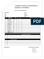 School of Nursing Science and Resarch Sharda University: Rating Scale For Workshop