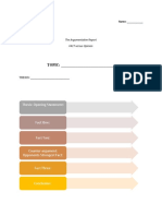 TOPIC: - : Thesis: Opening Statement