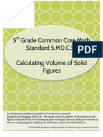 5 Grade Common Core Math Standard 5.MD.C.5c Calculating Volume of Solid Figures