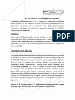 Reclamo Alianza Lima Ante Comisión de Licencias