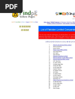 List of Pakistani Limited Companies With Web Link: Yellow Pages of Pakistan