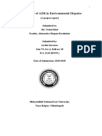 Applicability of ADR in Environmental Disputes