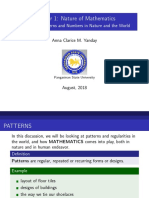 Chapter 1: Nature of Mathematics: Section 1.1 Patterns and Numbers in Nature and The World