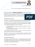 Tax Audit Series - 2 - Audit Report Format: Namaste